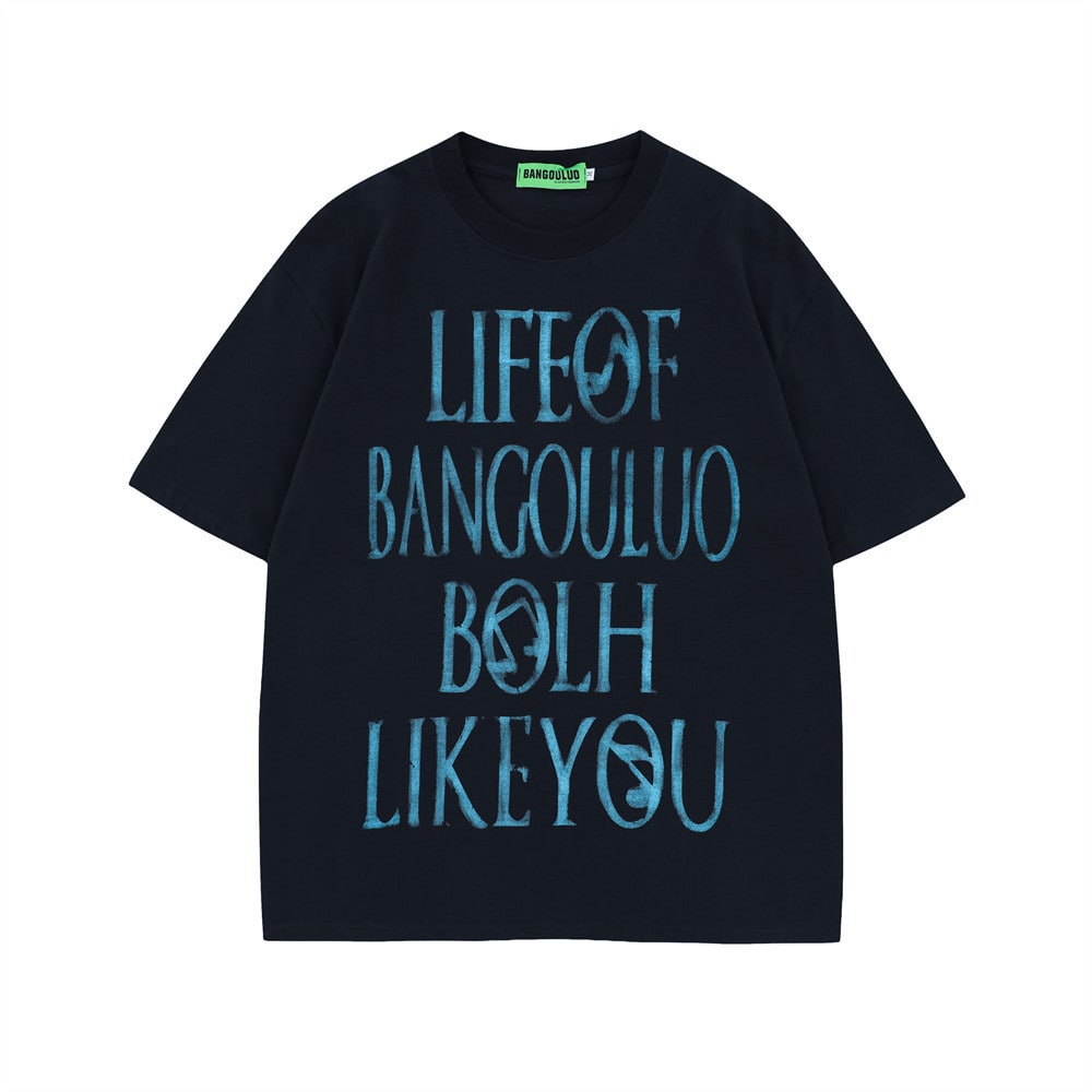 Fashion Letter Print Short-sleeve T-shirt Men view 23