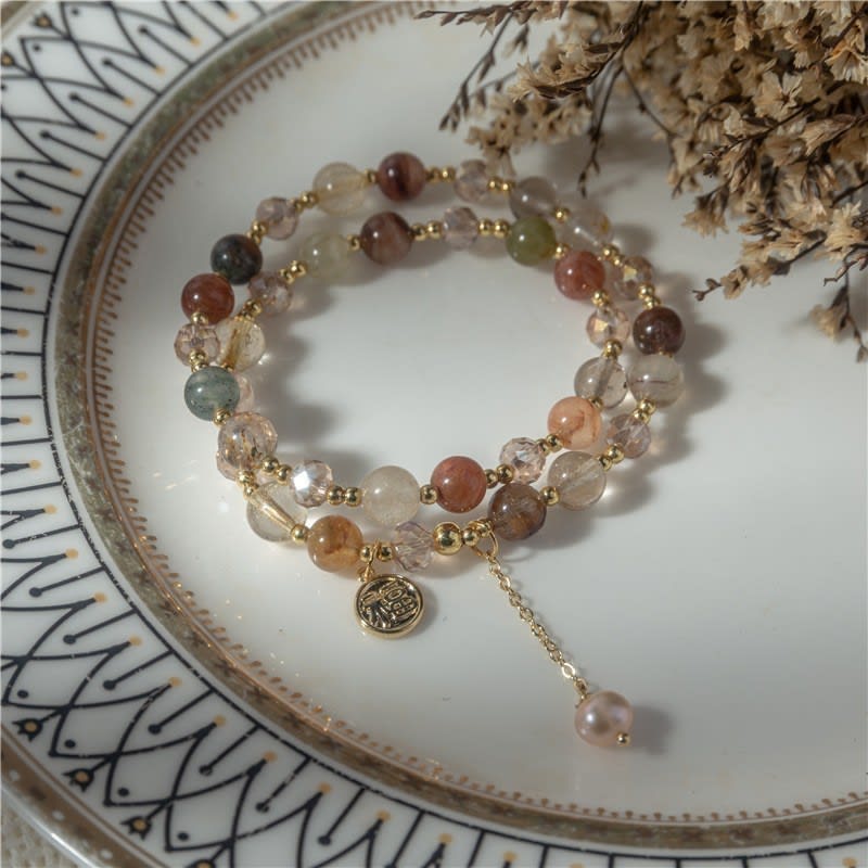 Double Circle Beaded Bracelet Niche Exquisite Bracelet view 11