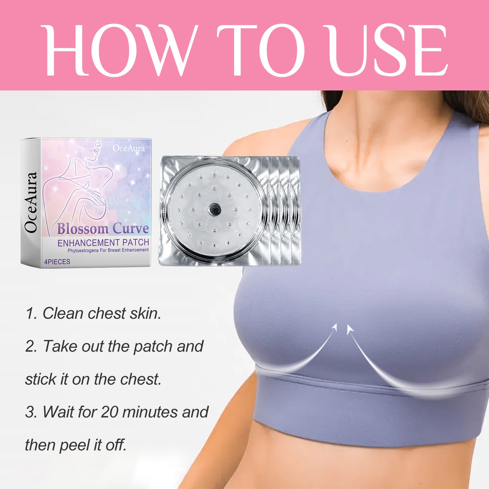 Chest Nursing Adhesive Bandage Charm Push Up Firm view 5