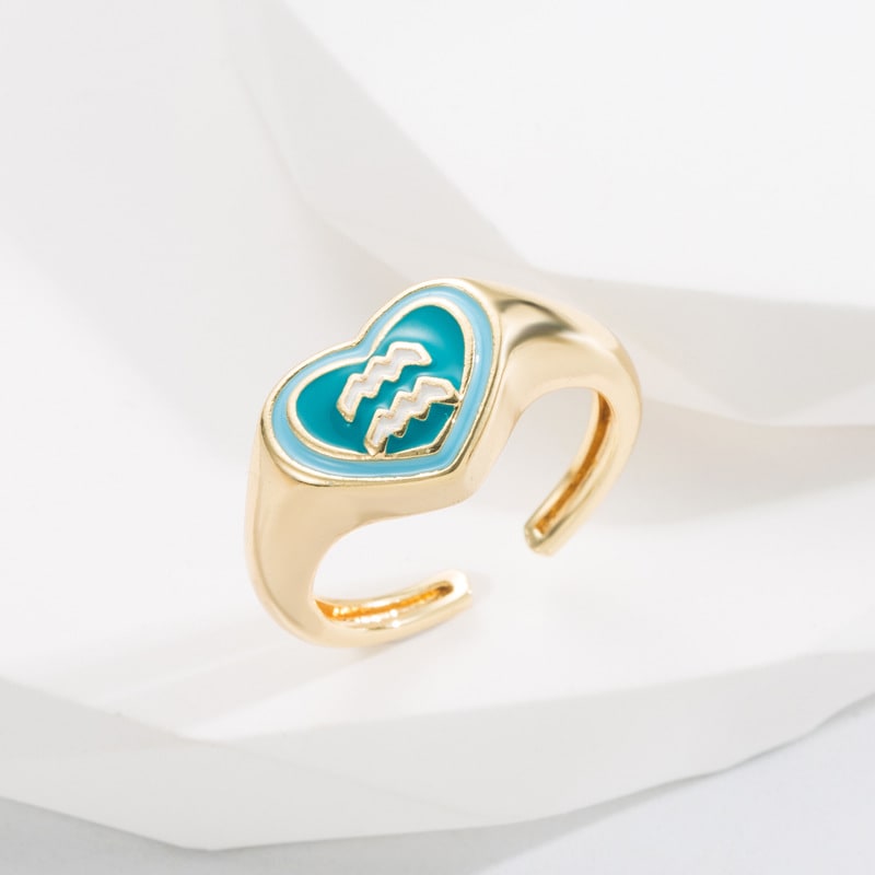 Trendy Copper Plating 18K Gold Dripping Ring Fashion view 10