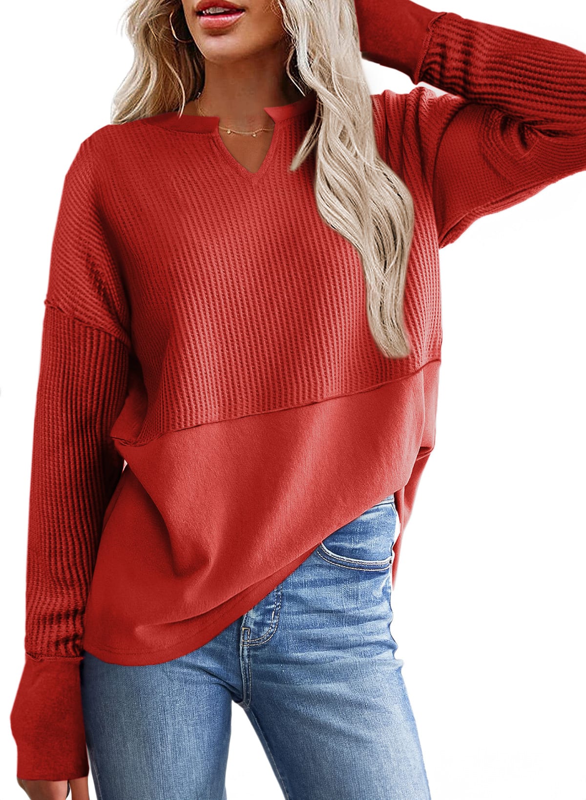 Autumn And Winter New Solid Color Loose Sweater Women's Top view 3