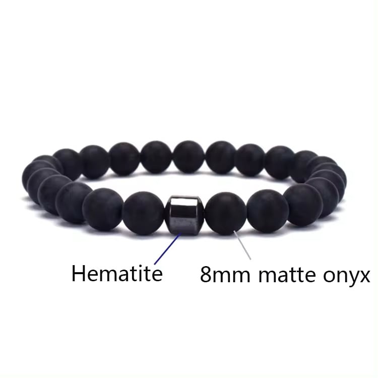 Natural Gemstone Bracelet Vintage Stone Beads Men Women Jewelry view 19