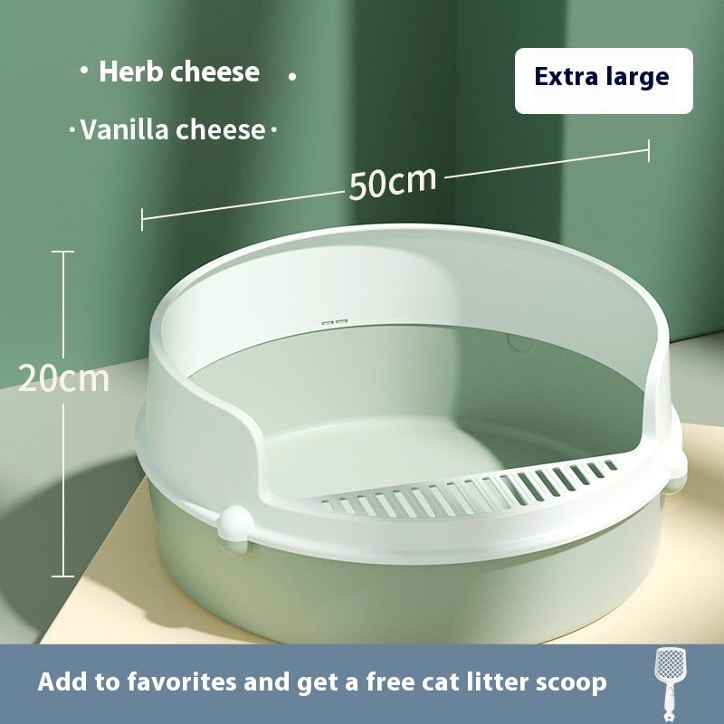 Anti-splash Semi Closed Litter Box view 18