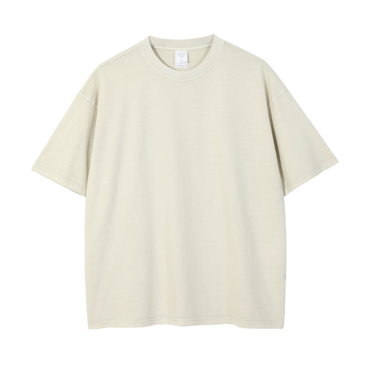 Washed And Worn Dyed Bright White Short Sleeve T-shirt view 16