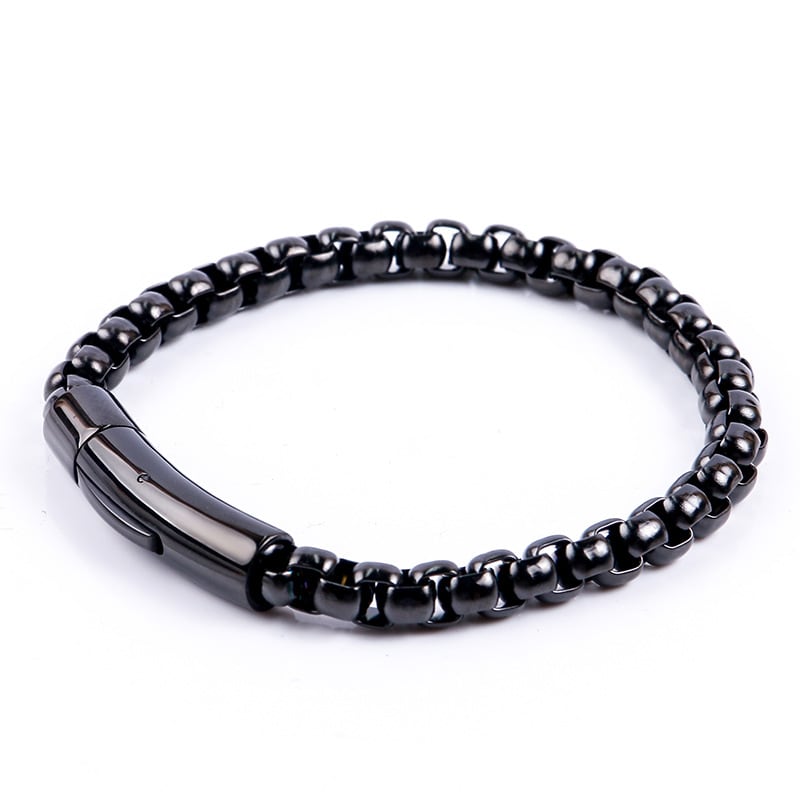 Titanium Steel Men's Stainless Steel Pearl Bracelet view 14
