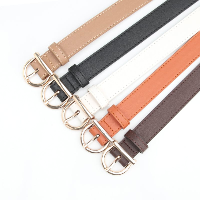 Fashionable All-match D-type Alloy Pin Buckle Women's Belt view 7