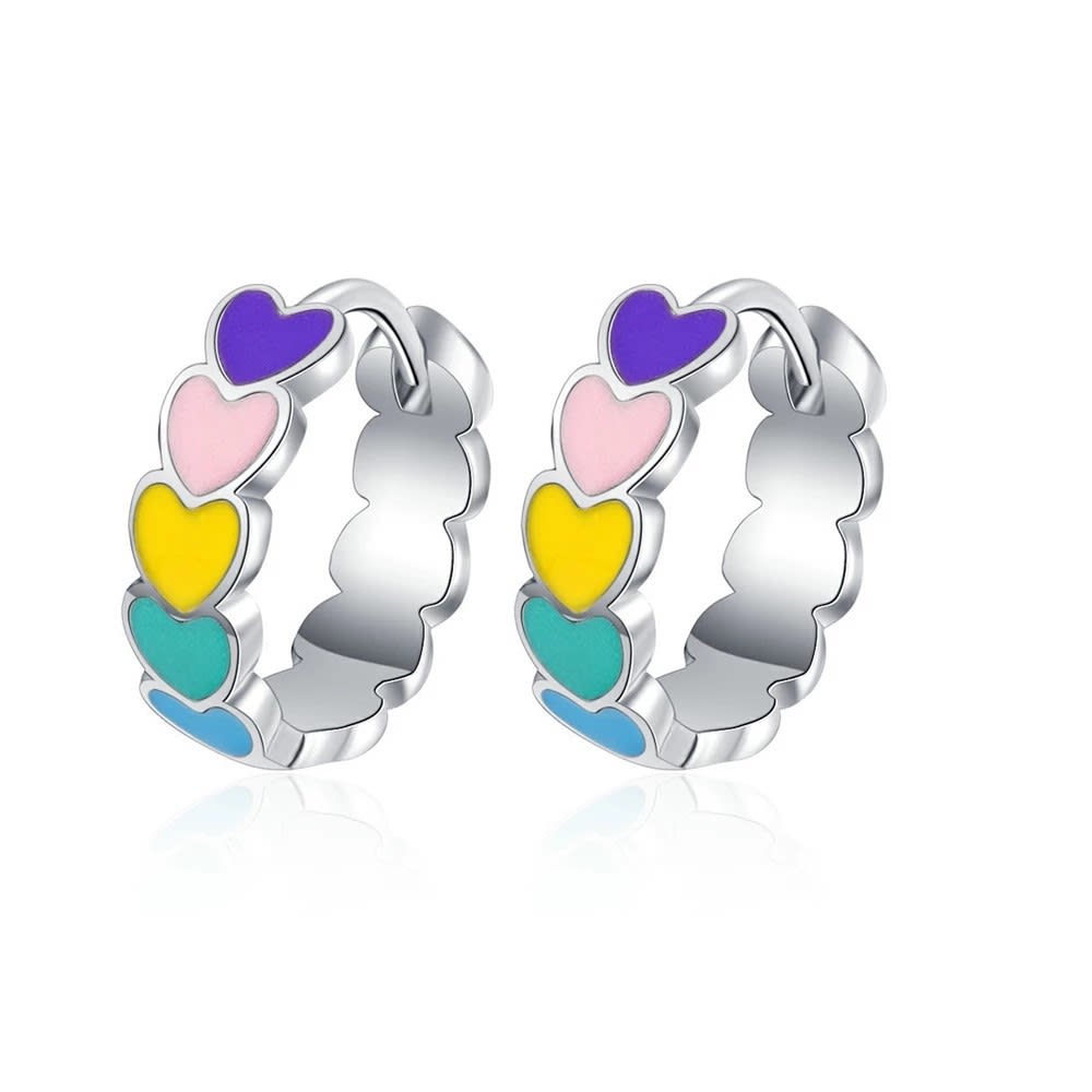 Epoxy Rainbow Love Ear Clip Compact view 4