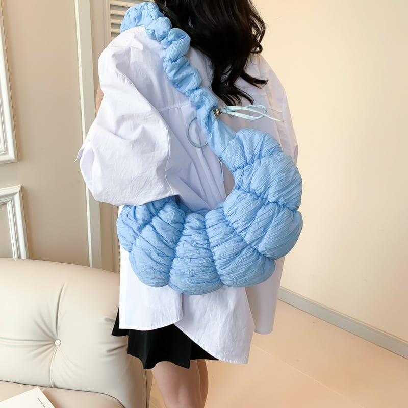 Crossbody Croissant Pleated Clouds Large Capacity Shoulder Bag view 3