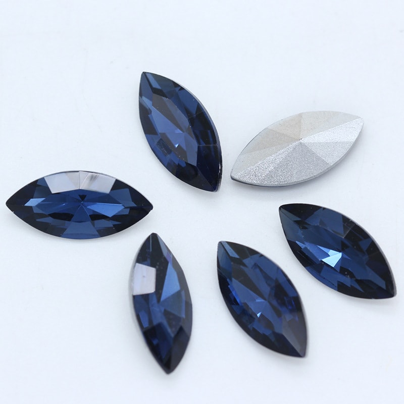 Horse Eye Crystal Pointed Glass Silver Bottom Loose Diamond view 18