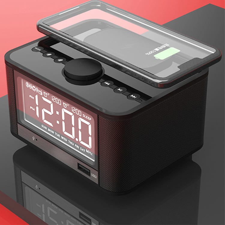 Bluetooth Speaker Wireless Phone Charger Alarm Clock Multi-function view 3