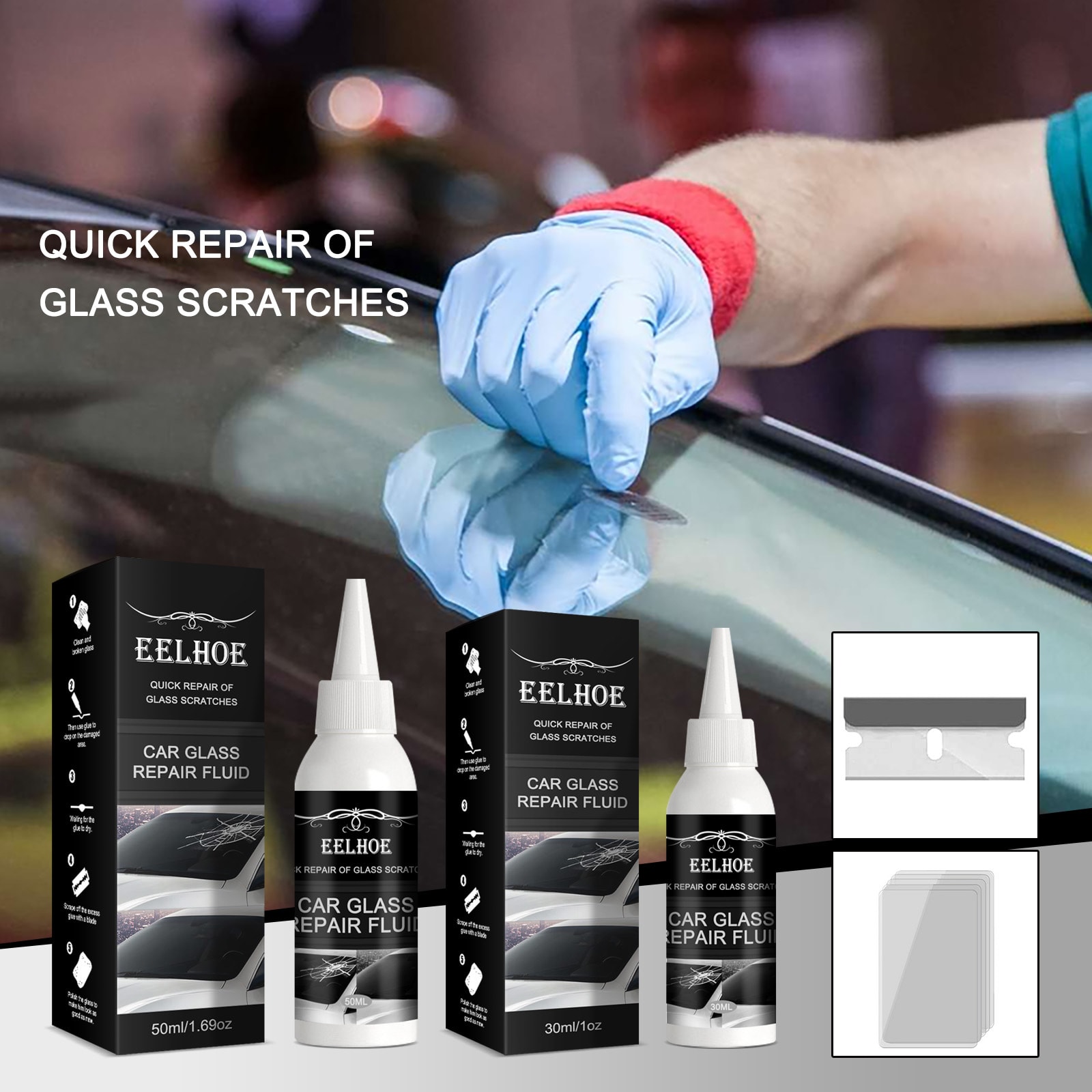 Car Windshield Repair Crack Adhesive view 8