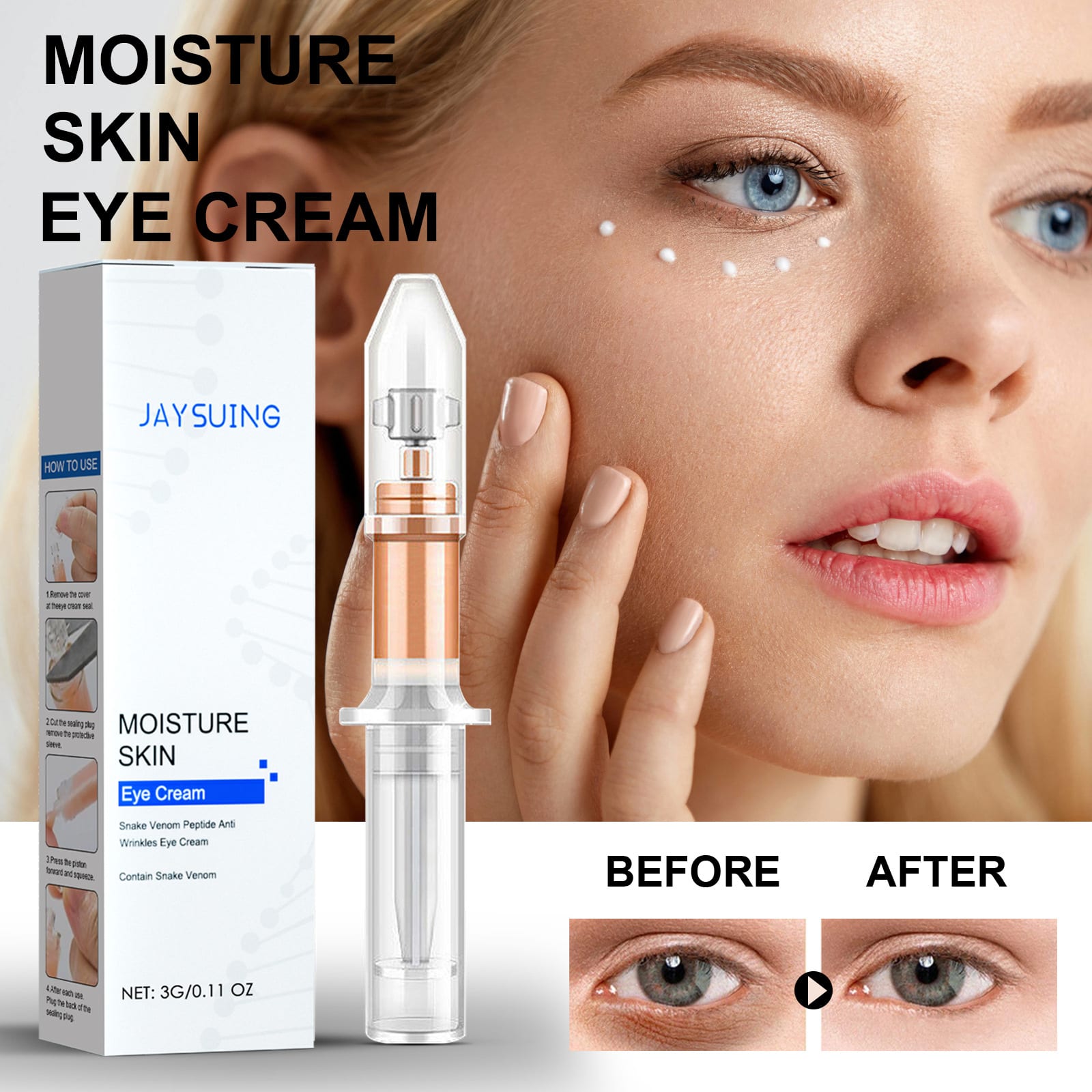 Restoring Eye Cream Moisturizing Skin Fading Wrinkle Hydrating view 4