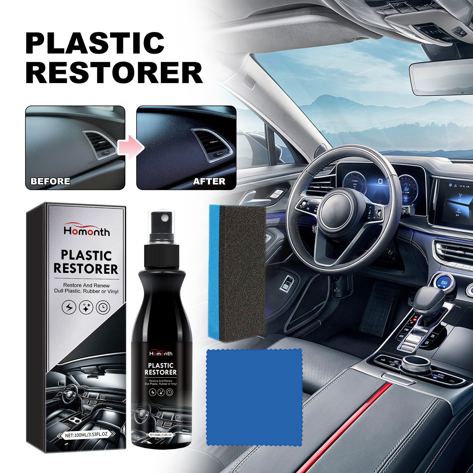 Car Plastic Renovation Agent Maintenance And Cleaning view 2