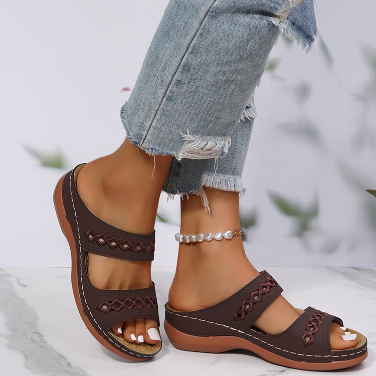 New One-word Slippers For Women Spring New Muffin Platform Slippers view 25