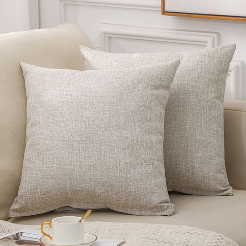 Solid Color Linen Sofa Cotton And Linen Pillow view 16