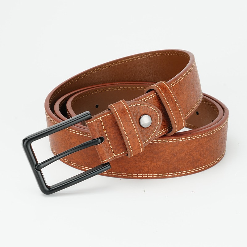 Retro Style Men's Leather Belt Belt New view 2