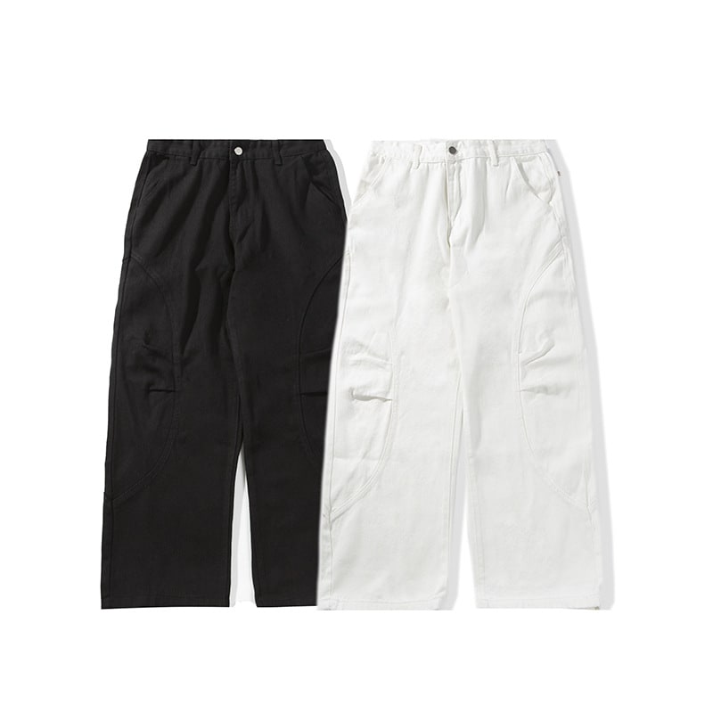 Japanese Curved Soft Pleat Casual Pants All-match Neutral view 1