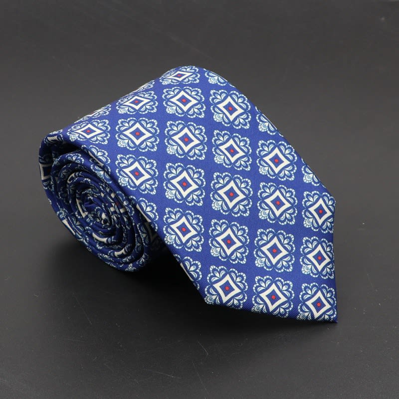 Super Soft Bohemian Silk Ties Men's Fashion 75mm Necktie view 61