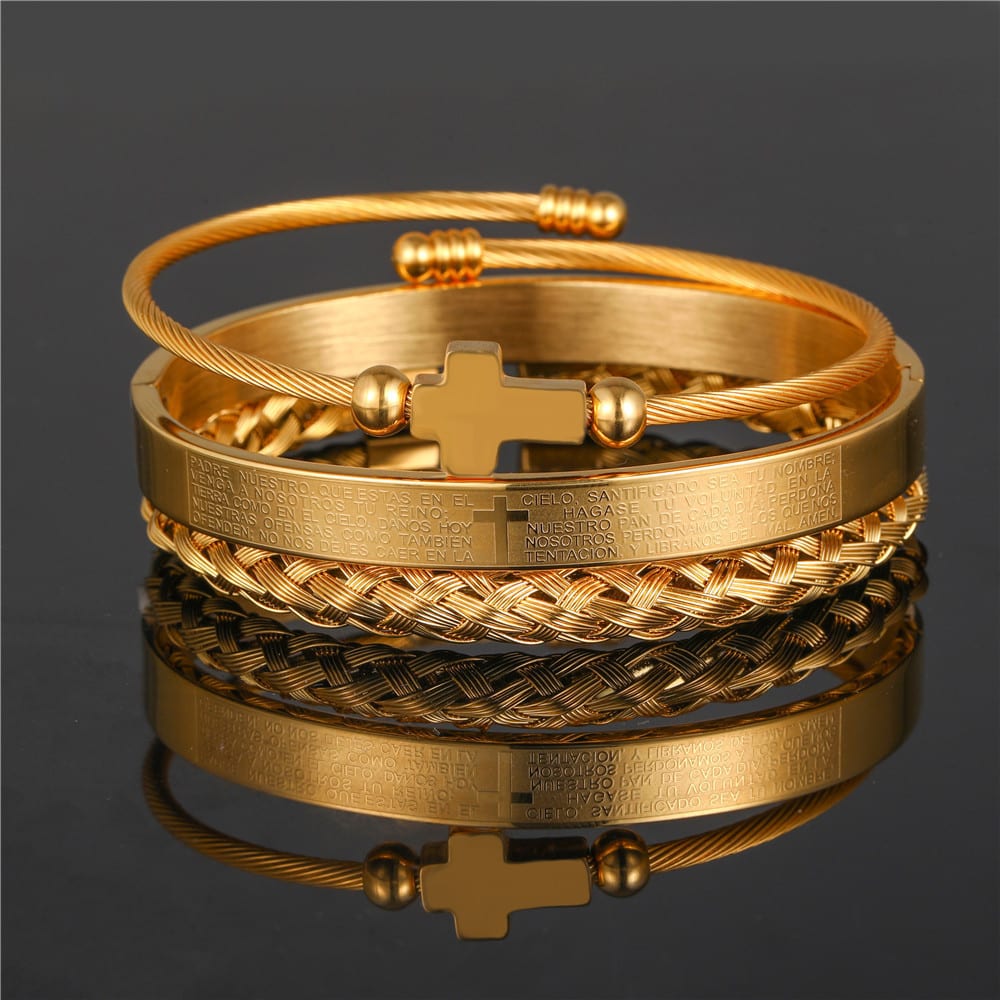 Titanium Steel Bracelet Suit Punk Creative Personality Roman view 31