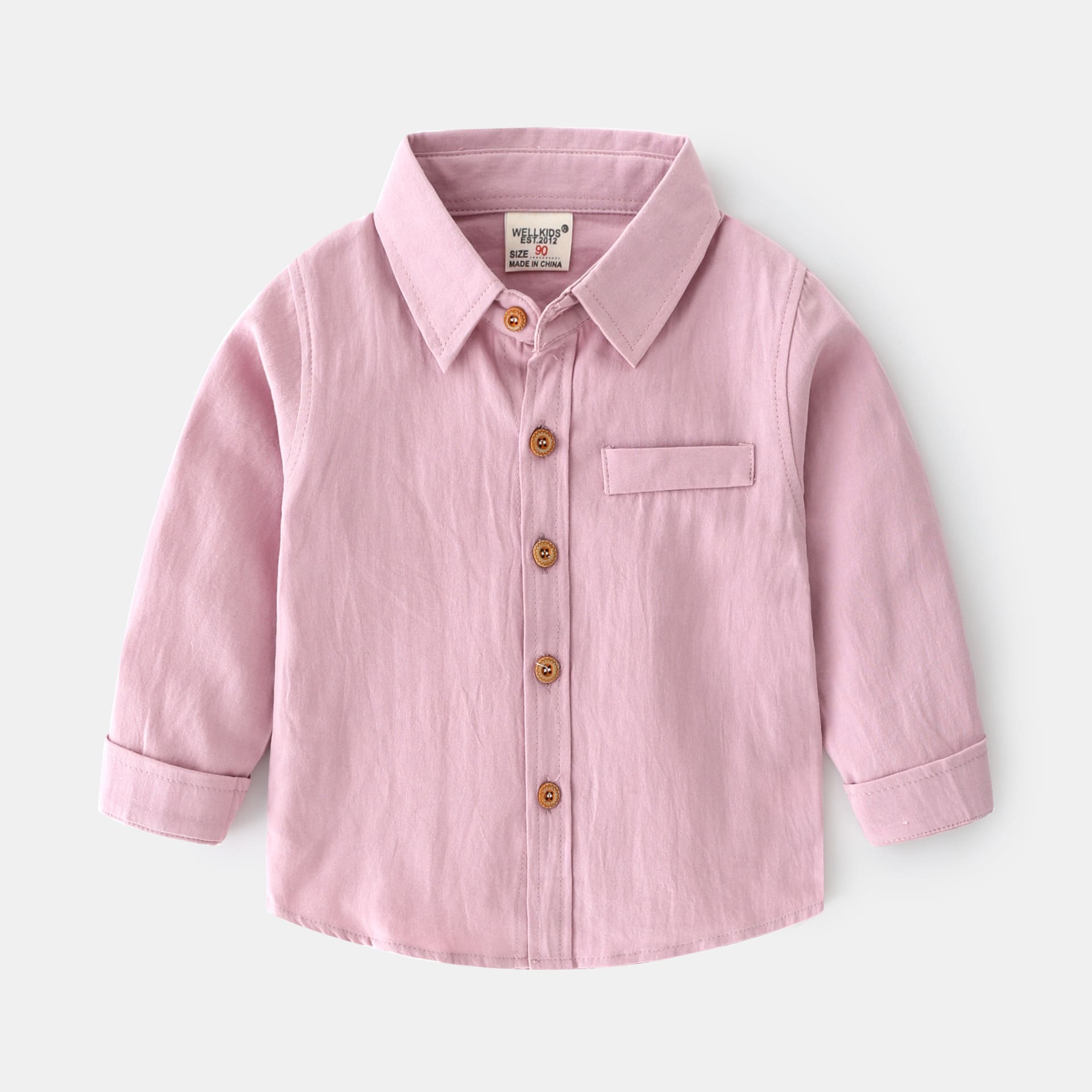 Fashion Personality New Solid Color Boys' Shirt view 3