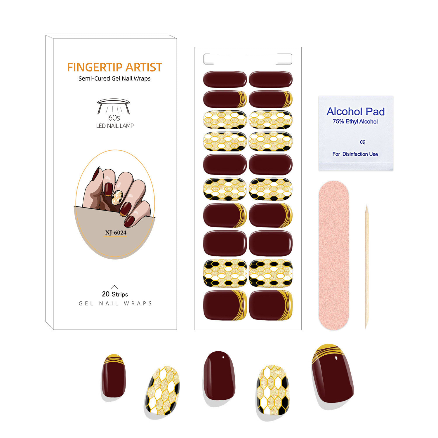 UV Semi-curing Gel Nail Stickers view 34