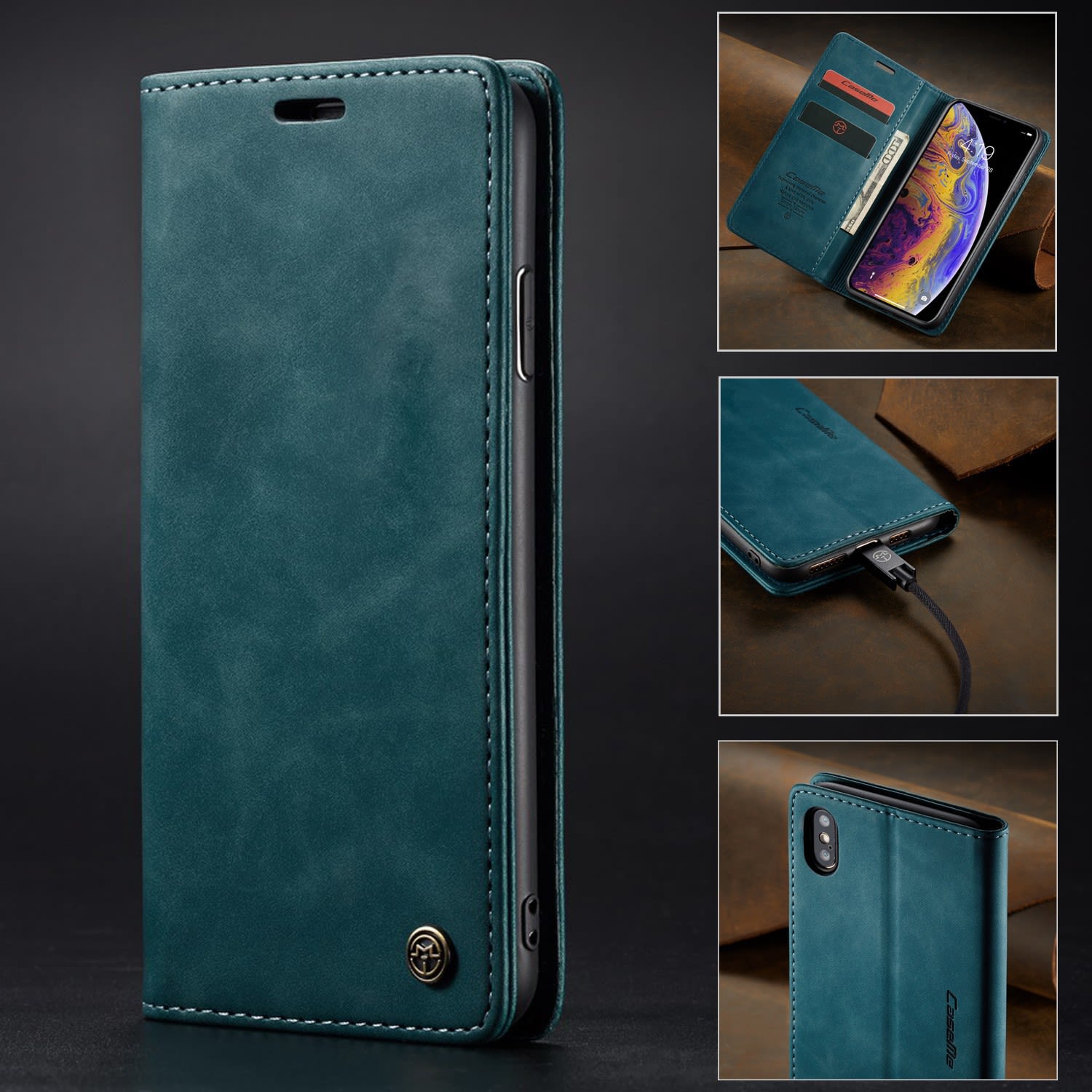 Multifunctional Leather Magnetic Phone Case Card Flip Protective Cover