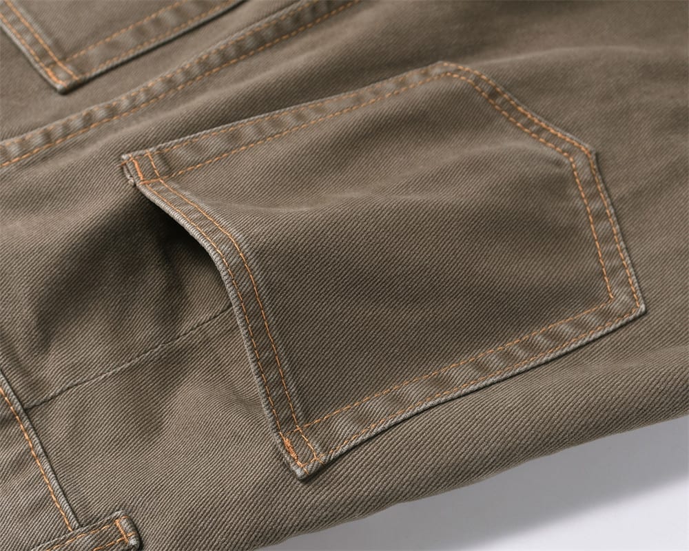American Retro Denim Straight-leg Trousers Men view 2