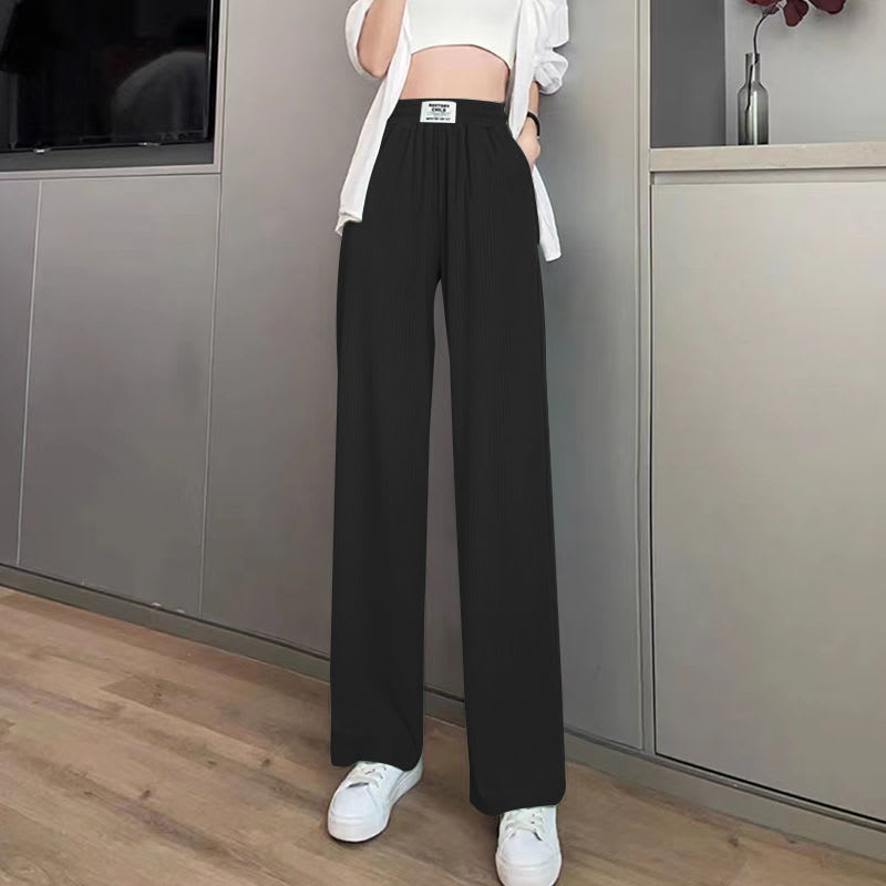 Women's SpringSummer High Waist Drooping Ice Silk Thin Pants view 5