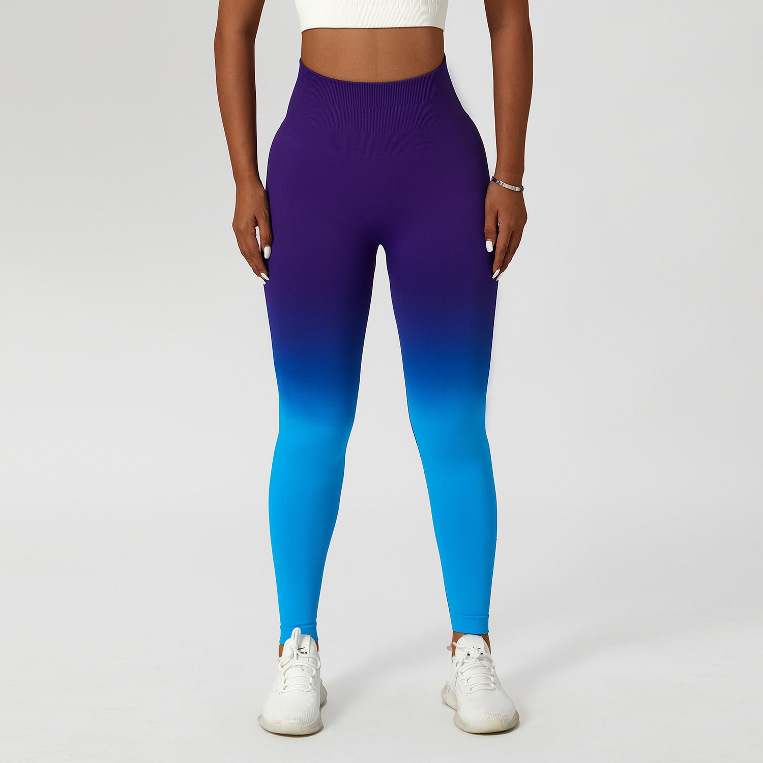 Gradient Fitness High Waist Sportswear Tight Outdoor Pants view 2