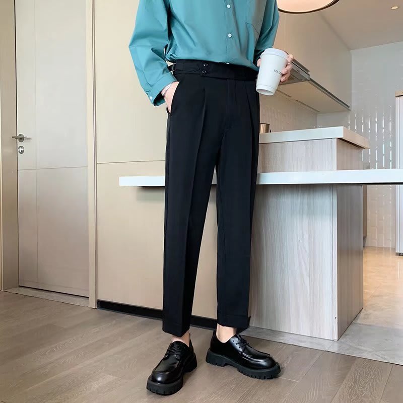 Men's High-waisted Trousers Draping Spring And Autumn High-grade Straight Pants view 11