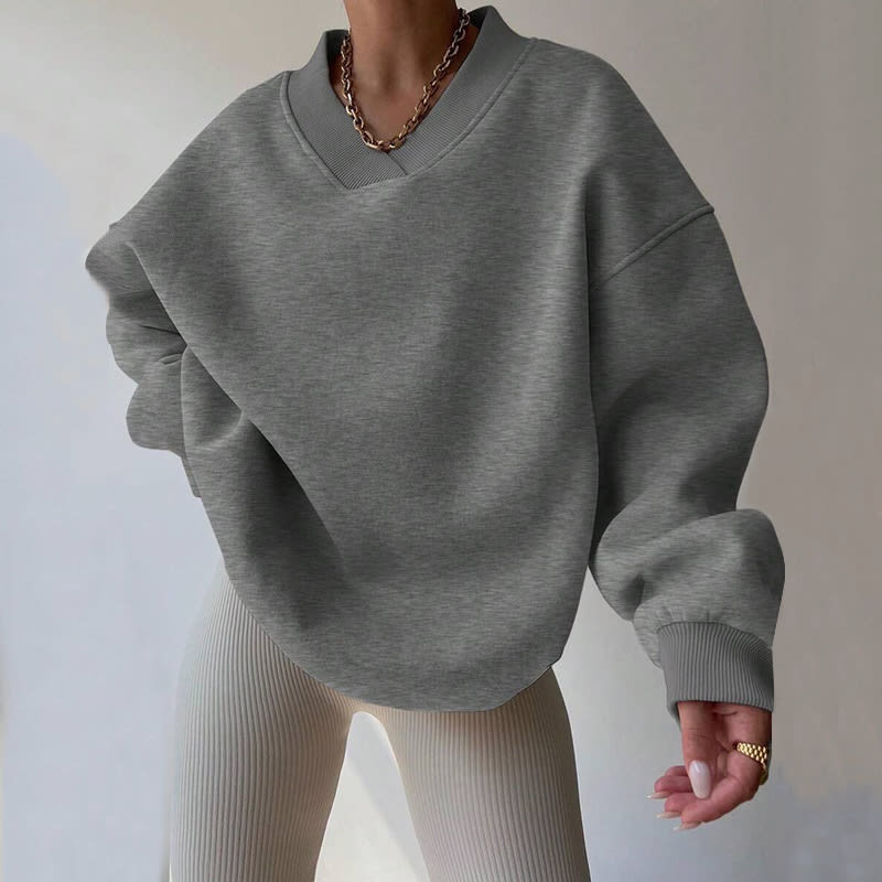 Women's Casual Solid Color Long Sleeve Crew Neck Sweater view 10