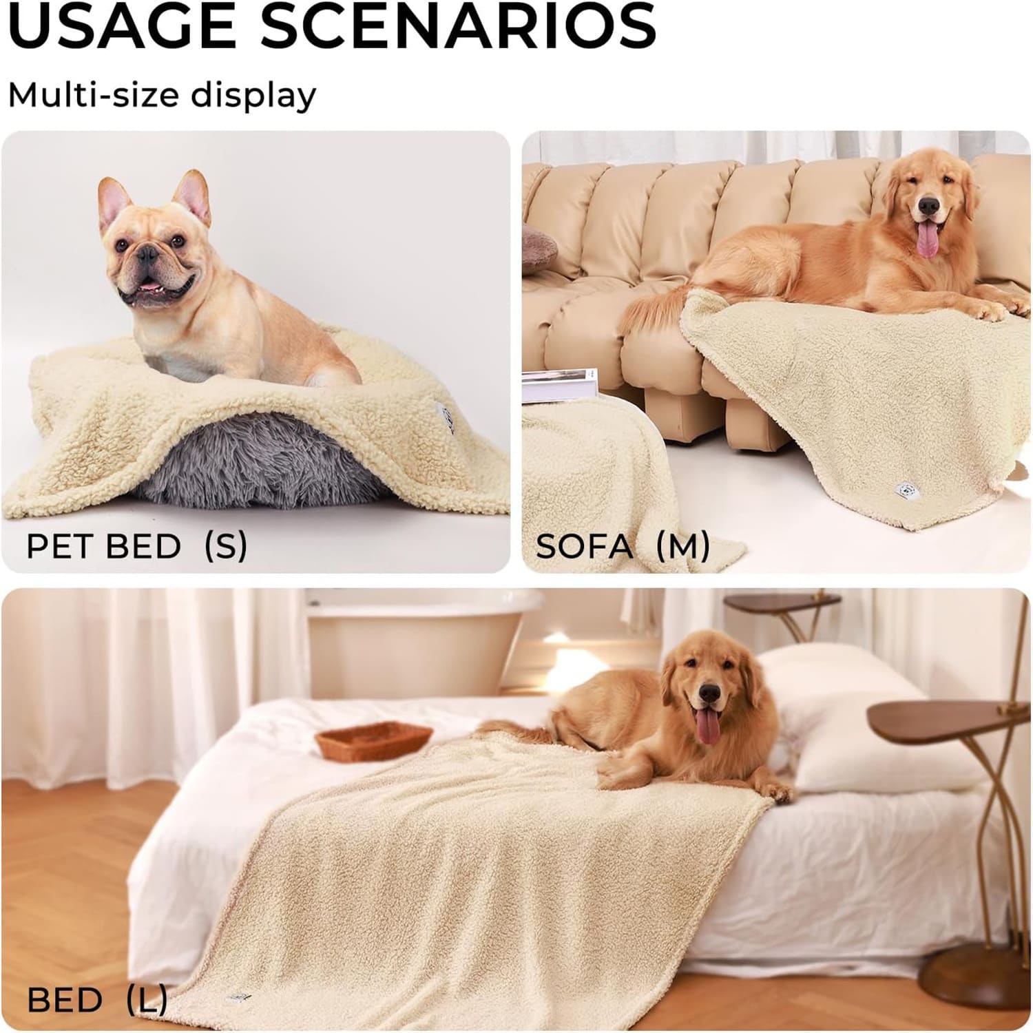 Shu Cotton Velvet Pet Blanket Dog Warm Hair view 10