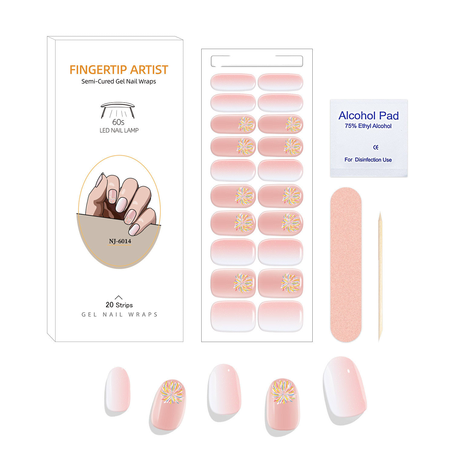 UV Semi-curing Gel Nail Stickers view 30