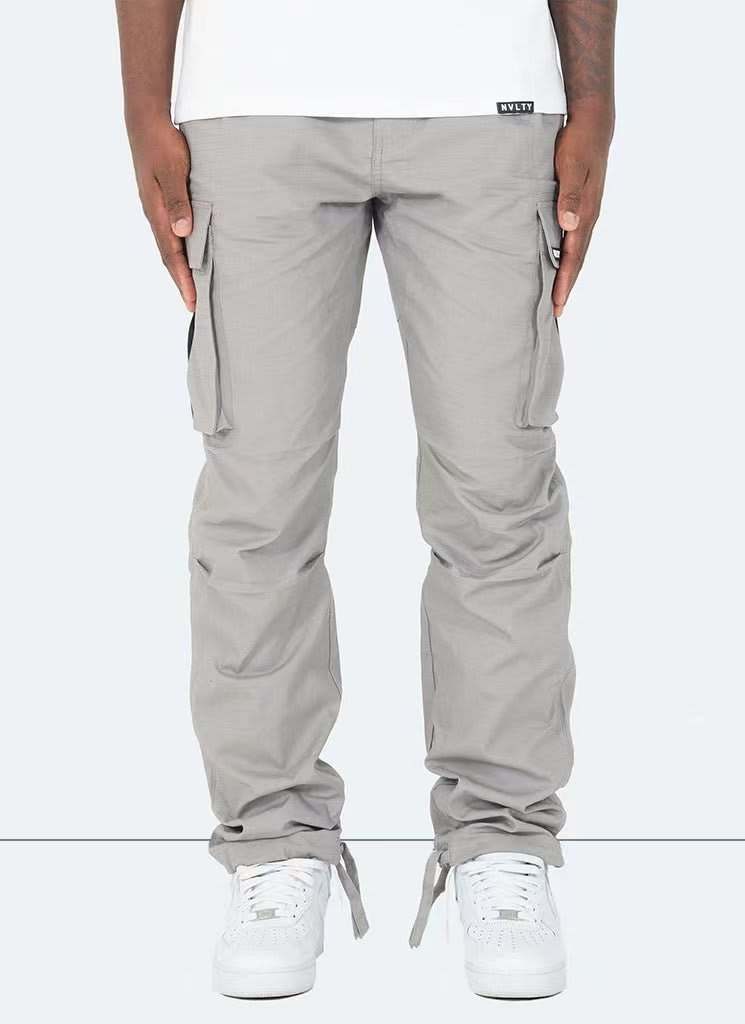 Men's Overalls European And American Independent Station Foreign Trade Drawstring Multi-pocket Casual Trousers view 3