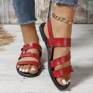 Fashion Round Toe European And American Beach Roman Women's Sandals view 24