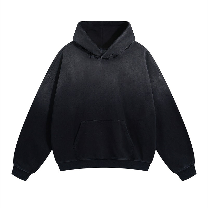 Men's And Women's Trendy Autumn And Winter High Street Damage Loose-fitting Hoodie view 6