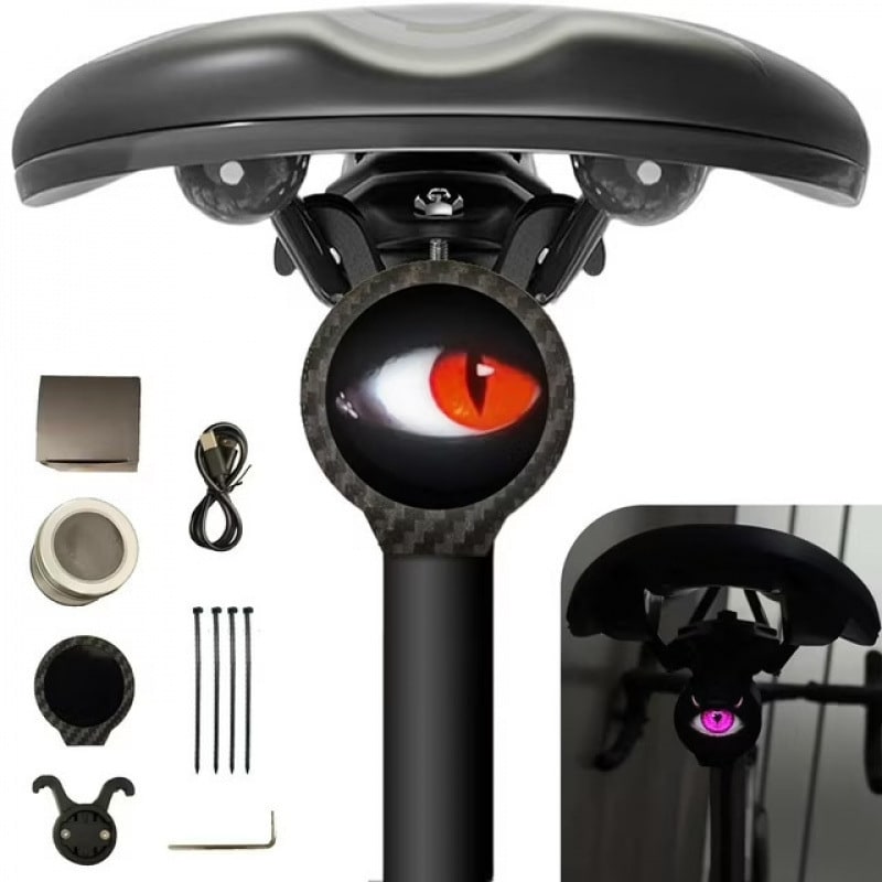 App Control Devil Eye Light Bicycle Motorcycle Decoration Single And Double Screen view 3