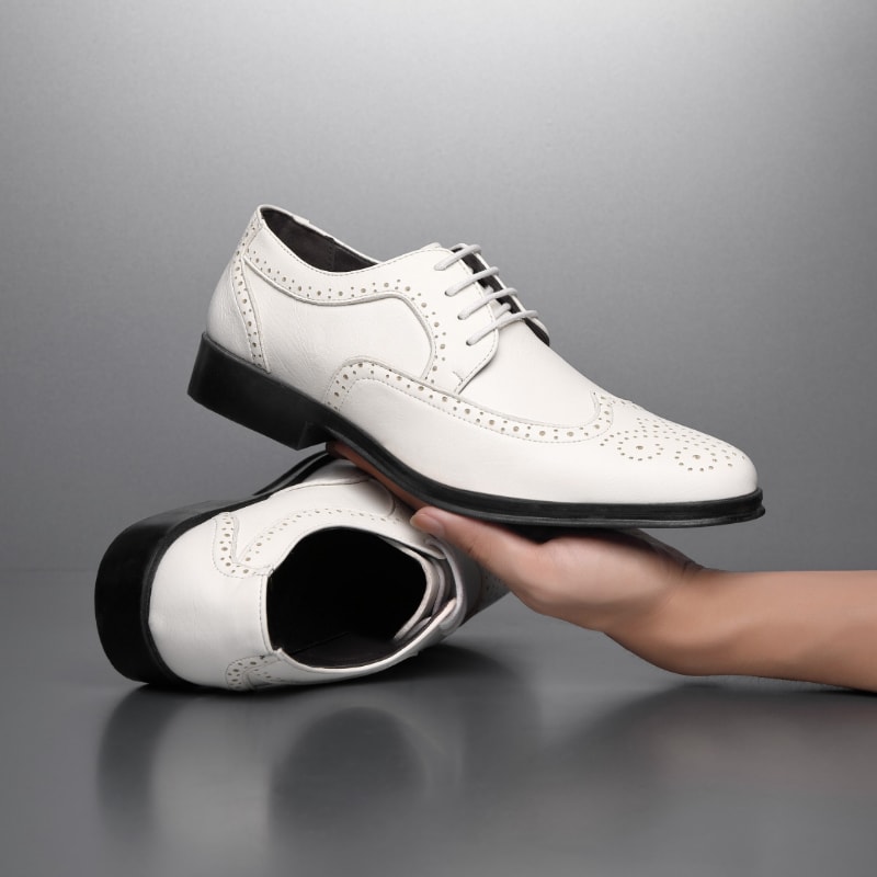 Block Carved Casual Leather Shoes For Men view 15