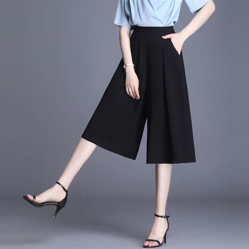 Women's Chiffon High Waist Wide Leg Pants Thin Loose Slimming view 5
