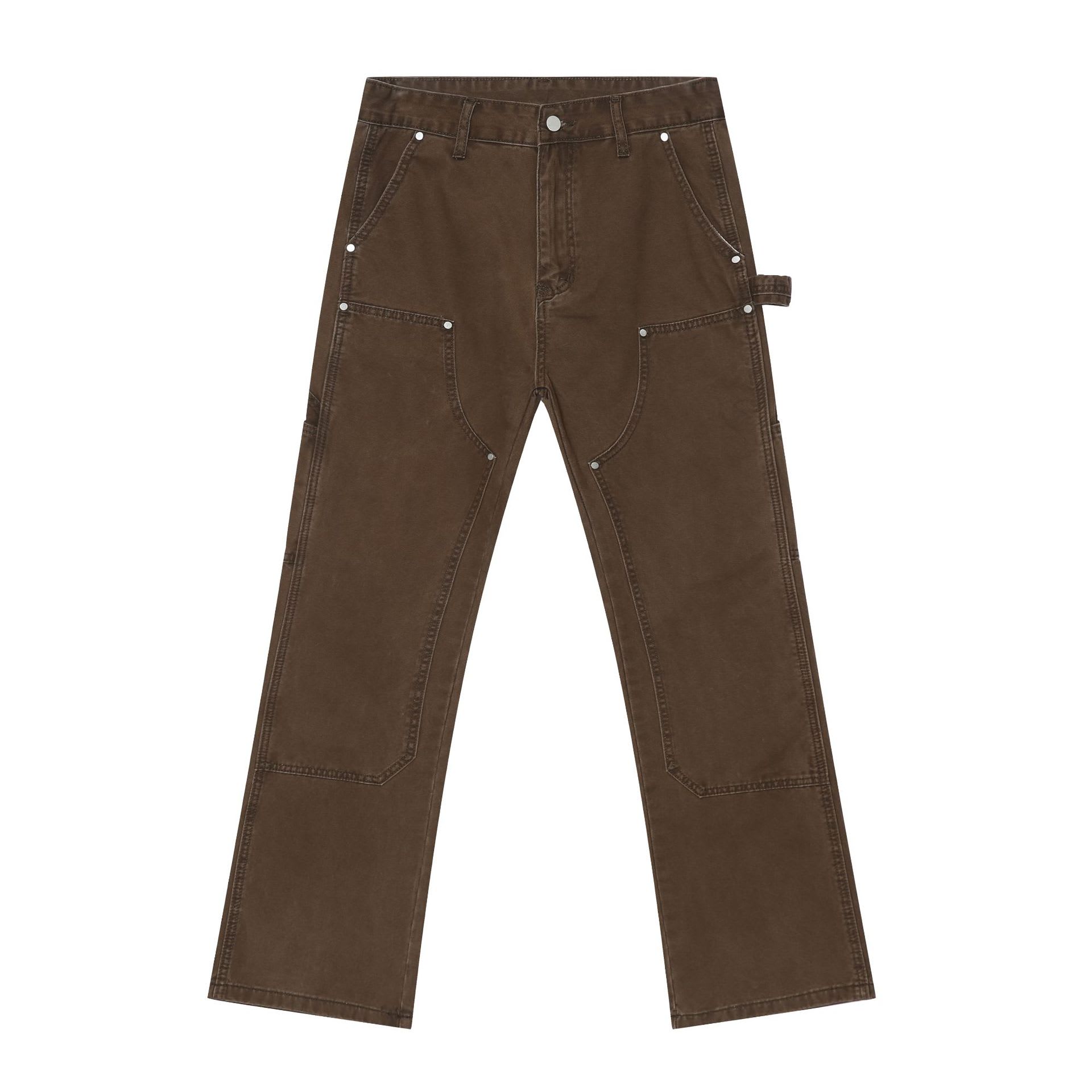 Retro Overalls Men's Loose Washed-out Casual Pants view 5