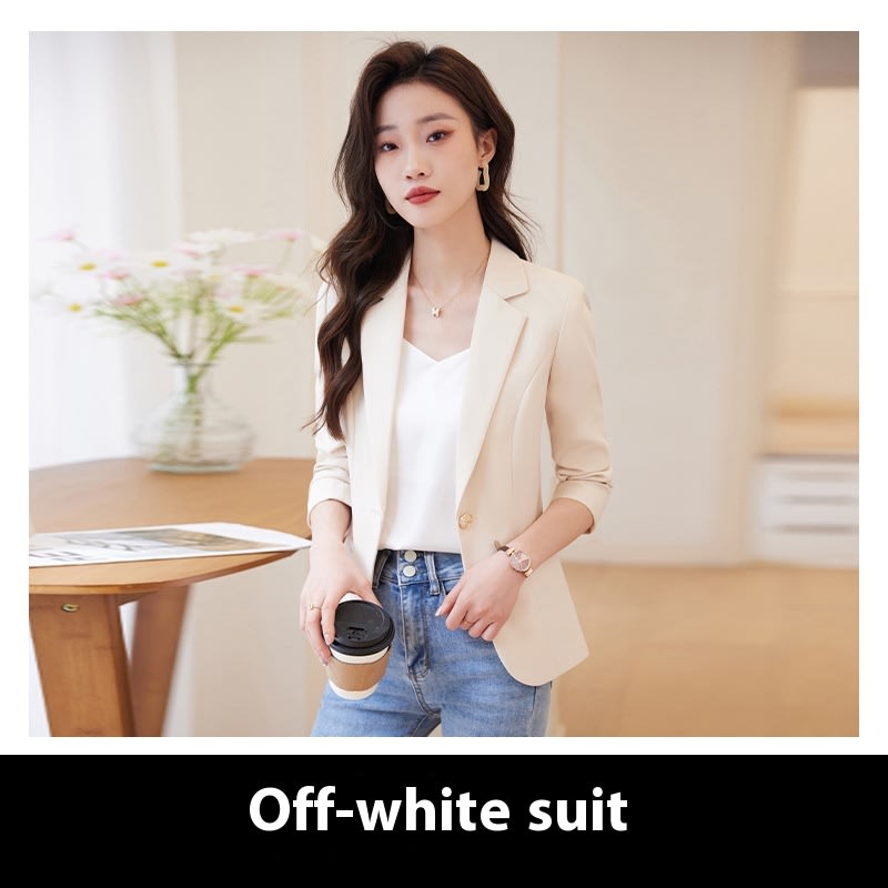 Temperament Office Wear Sense Fashion Slim-fitting Suit Top view 6