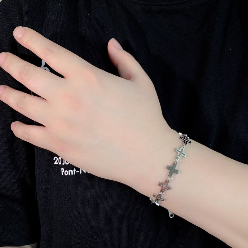 Cross Bracelet For Men And Women Retro Hip Hop view 4