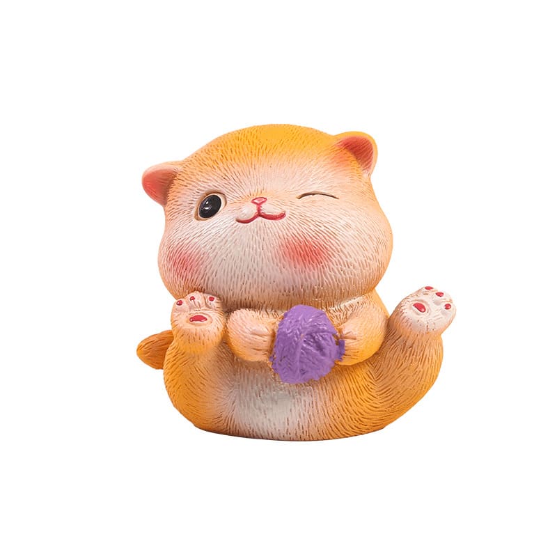 Cartoon Cute Cat Children's Room Cute Resin Decorations view 1