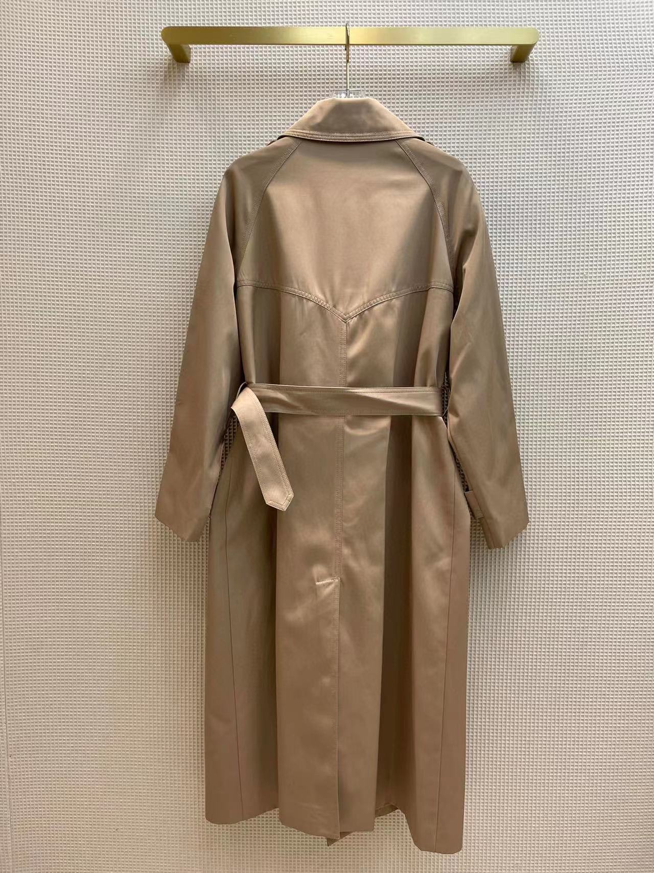 Waist-tight Design Jacquard Lining Trench Coat view 4