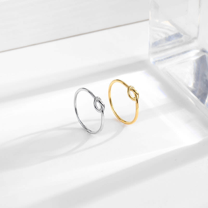 Simple Bends And Hitches Titanium Steel Ring Light Luxury Personality view 3