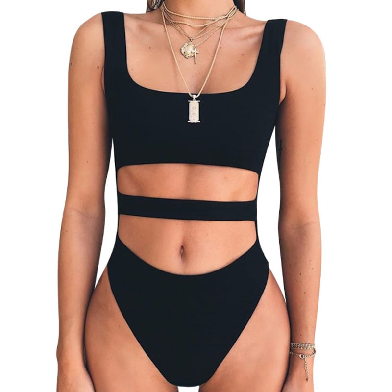 Hollow-out Tight Jumpsuit Women Backless view 3