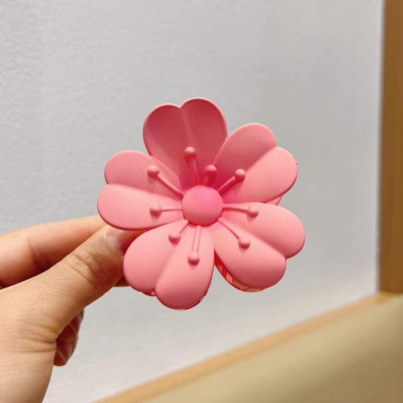 Frosted Large Egg Flower Barrettes Women view 4