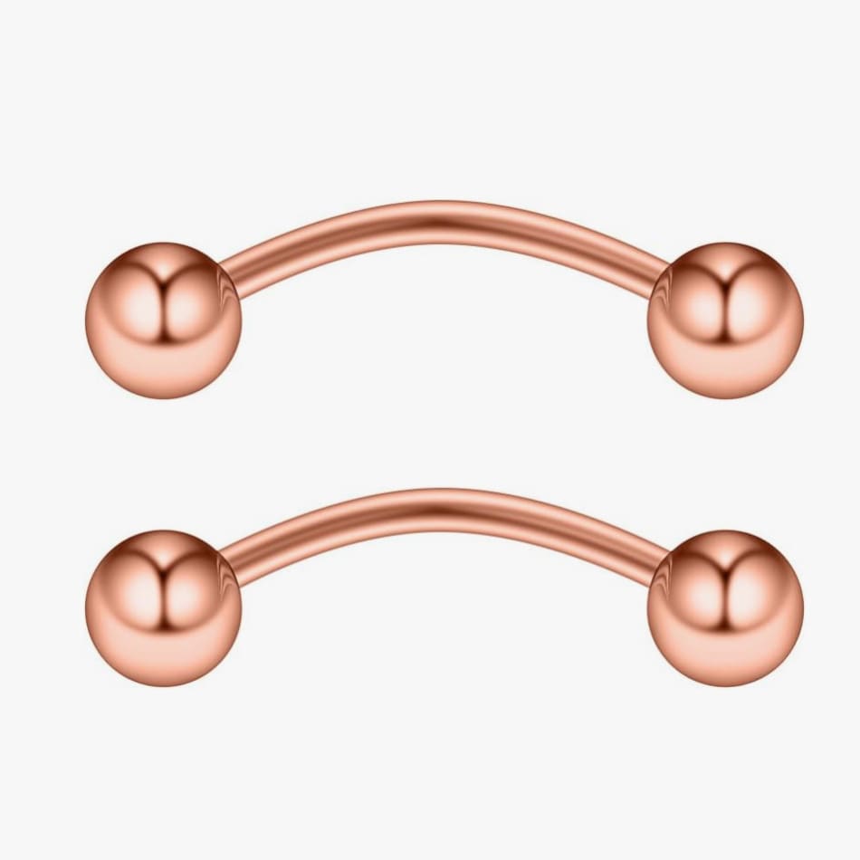 Stainless Steel Brow Nail Curved Rod Ball Piercing Jewelry view 5