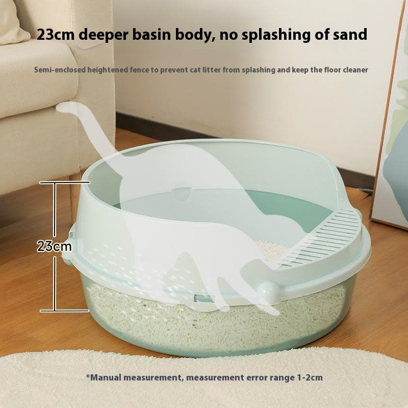 Anti-splash Semi Closed Litter Box view 4