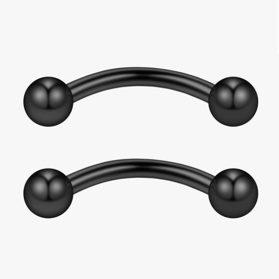 Stainless Steel Brow Nail Curved Rod Ball Piercing Jewelry
